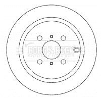 Borg beck rear brake disc - x2,